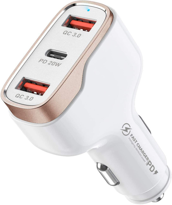 38W Fast Charging Car Charger with PD20W + Dual QC3.0 18W - Image 5