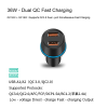 36W Car Mobile Phone Charger with Dual USB Fast - charging Plugs, Ambient Light and Cigarette Lighter Socket Charger - Image 3