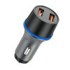 36W Car Mobile Phone Charger with Dual USB Fast - charging Plugs, Ambient Light and Cigarette Lighter Socket Charger - Image 5