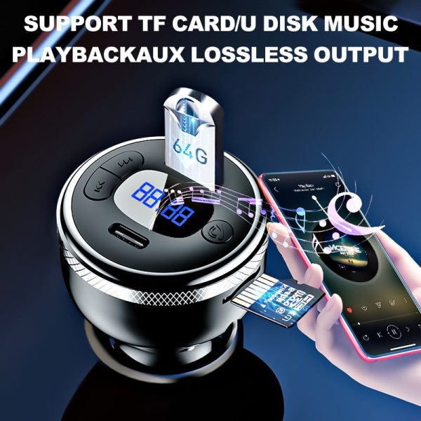 Car FM Bluetooth Car Charger with Tuning Display, MP3 Player, Lossless Call Function and PD Fast Charging - Image 3