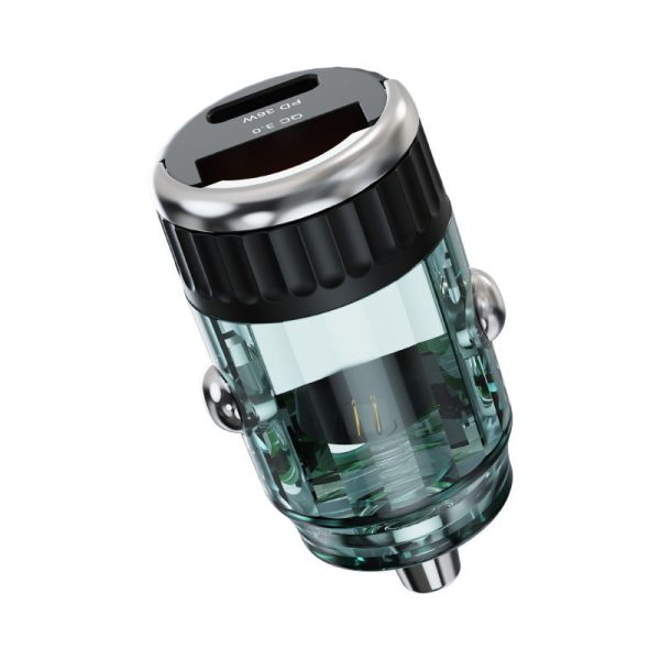 Mini Pull Ring Car Charger: 36W Hidden Dual-port Fast Charging Adapter for Car Cigarette Lighter - Image 4